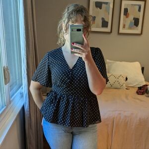 Madewell Peplum Blouse - szS